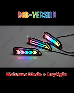Proton Persona Gen2 Exora Satria Neo RGB Rainbow Rear Bumper LED Reflector Dynamic LED Running Signal Brake Light Lamp DRL Daylight