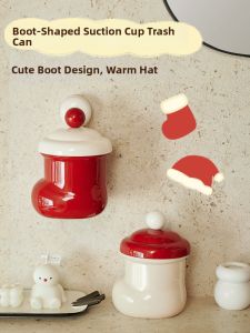 AMU·PIGGY | Wall-Mounted Trash Bin Mini Desk Storage