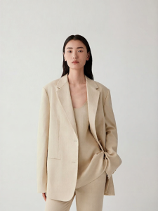 ICICLE | Runway Style Double Layered Ramie Cotton Suit Jacket