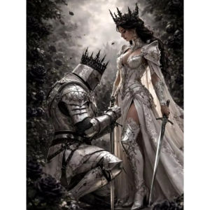 500/1000/1200/2000 PCS Jigsaw Puzzles Romantic Scene Knight and Princess Family Activity Games for Gameroom Bedroom Home Decor