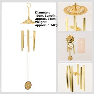 BAINAYUAN | Large Copper Metal Wind Chime Decor