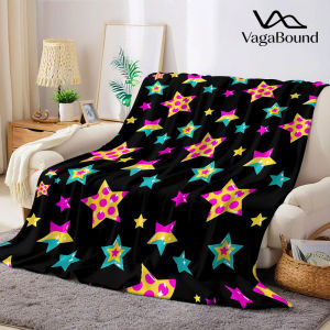 Chăn Flannel Ngôi Sao Nhạc Pop Ấm Áp Mềm Mại Chất Liệu Lông Cừu San Hô Trang Trí Ghế Sofa Dùng Được Mọi Mùa Quà Tặng Ấm Áp Cho Halloween Giáng Sinh Phong Cách Hiện Đại 100% Polyester