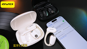 TZ9 OWS Wireless Earphones with Microphone Bluetooth 5.3 Open Ear Ear Hook Earbuds with mouthpiece HiFi Stereo ENC Noise Cancellation IPX4 Waterproof Earpiece with Detachable Label Pole for Singing Live Steams