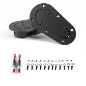 2Pcs Black Front Hood Engine Bonnet Pin Latch Lock Universal for Racing Car Safety Protection with / without keys
