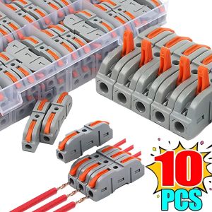 5/10pcs nhanh chóng đầu nối dây điện Push-in khối thiết bị đầu cuối phổ nhanh dây Đầu nối cáp khối thiết bị đầu cuối S cho kết nối cáp