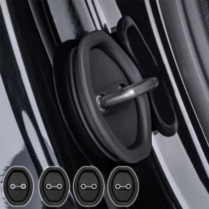 แผ่นรองกันกระแทกประตูรถยนต์ 4 ชิ้น ป้องกันเสียงดัง กันกระแทก ซิลิโคนกันน้ำ อุปกรณ์ตกแต่งภายในรถยนต์