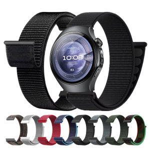 20 มม.22 มม.ห่วงไนลอนสําหรับนาฬิกาHUAWEI 5 46 มม./GT5/GT4/GT3/GT2 สร้อยข้อมือสําหรับHUAWEI Watch Ultimate/Budsสายรัดข้อมือกีฬา