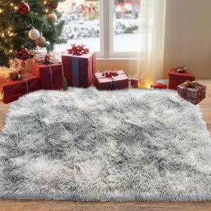 VIKAMA Modern Shaggy Rug Soft and Fluffy Entrance Doormat Kitchen Mat Childrens Bedroom Bedside Rug Winter Home Decor