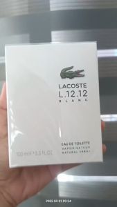 Lacoste L.12.12 Blanc EDT 100mL for Men – Original Eau De Toilette Fresh Woody Masculine Fragrance