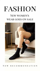 Solid Black Crew Socks Premium Cotton Comfortable Socks for Office Home Daily Use