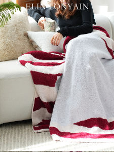 ELIN LONYAIN | Red Merlad Half Flannel Throw Blanket