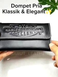 Dompet Kulit Pria Sleting Panjang Tali Full Kulit Asli Bisa COD Ekstra Slot Kartu