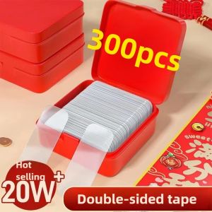 🔥hot🔥60Pcs/Box Multifunctional Transparent Removable New Year Couplet Stickers Washable Double Sided Self-adhesive Tapes(in stock)