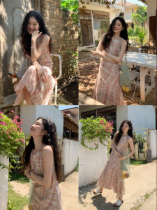 Mixd | Đầm Áo Gile Carô Không T Tay Đẹp cho Mùa Hè