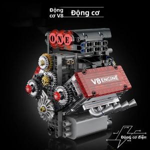 Bộ Khối Xây Dựng Động Cơ V8 Có Động Cơ Mô Phỏng Mô Hình Gạch Với Động Cơ Điện Quà Tặng Giáng Sinh Cho Bé Trai Trẻ Em & Người Lớn Đồ Chơi Kỹ Thuật
