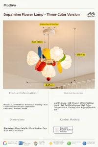 FANCY LAMP CLUB | Dopamine Creative Eye-Protective Full Spectrum Bedroom Chandelier
