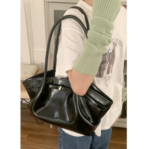 Large Capacity Womens Underarm Tote Bag Commuter Handbag Fashionable 2025 New Style Double Shoulder Strap Magnetic Buckle Closure