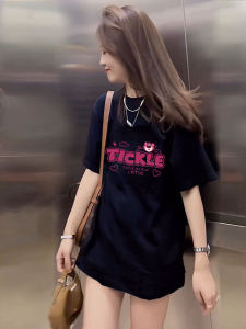 Fashionable Pure Cotton Short Sleeve T-Shirt Womens Summer New Style Loose Half Sleeve Top Beautiful Trendy Korean Version