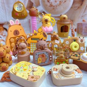 Creative Acrylic Keychain Bestselling Buddha-style Capybara Ugly Cute Themed Pendant Set Festive Gift Keychain