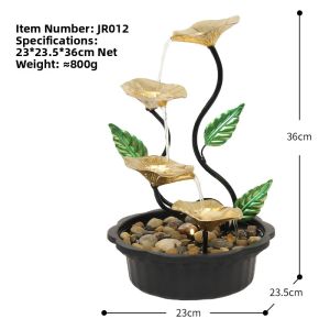 Elegant Minimalist Circular Water Flow Ornament Small Office Living Room Desktop Decoration Opening Ceremony Gift Resin European Style Home Decor