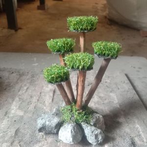 bonsai mini sintetis daun lima untuk aquarium aquascape