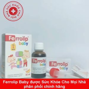 Combo Sắt Kẽm Ferrolip Baby và Biolizin giúp bổ sung sắt hỗ trợ bé ăn ngon giảm ốm vặt