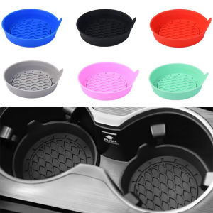 Universal 8cm Soft Silicone Car Cup Coaster Anti-Slip Cup Holder Waterproof Sift-Proof Spill Saucer Car Interior Accessories