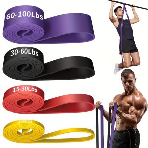 4Pcs/set Resistance Band Pull-up Belt Pull-up Auxiliary Belt Exercise Belt Leg Resistance Band Muscle Training