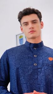 AS-SULTAN: Jubah Pria Lengan Panjang Bahan Embos & Gamis Laki-laki New Motif Premium Gold