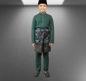YO&M.SETCEL ANAK TELUK BELANGA/CEKAK MUSANG BAHAN SILK VELVET PREMIUM.BAJU ADAT RIAU/BAJU KOKO ANAK/BAJU MUSLIM ANAK