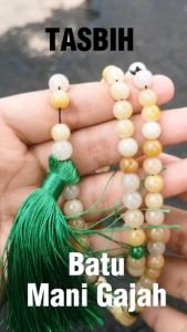 TASBIH 99 BUTIR BATU MANI GAJAH NATURAL