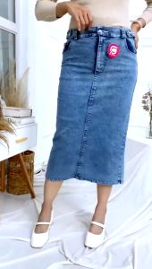 ROK JEANS PENDEK WANITA THEA 7/9 JEANS DENIM PREMIUM