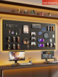 Storage and Display Black Pegboard