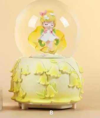Bola air Salju Kotak Musik Little Princess / Kado Ultah anak cewek / Music Box Romantis / kado unik / Water globe / Bola air salju oleh Vinvin Pink Store /