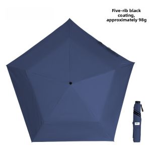 Ultra-Light Black Glue Umbrella 98g Sunscreen Cooling Waterproof One Shake Dry Sunny And Rainy Dual-Purpose Mens Students
