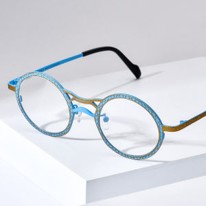 FONEX Pure Titanium Glasses Frame Women Brand Design Vintage Retro Round Eyeglasses Men Japanese Ultralight High-Quality Myopia Optical Prescription Eyewear 85882