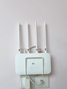 Non drilling wall mounted router placement rack is easy to install without drilling storage box rack