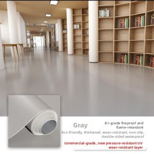 Durable Thickened Grey Commercial Floor Vinyl