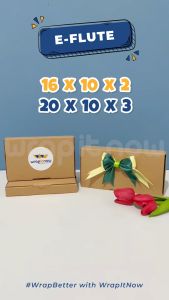 (Isi 20 pcs) Dus Eflute 20x10x3 Dus eflute 16x10x2 / Dus Lilin Olshop Box Packaging Casing HP Dompet Hampers Alat Tulis Dus Syal Dus Buff Dus Slayer Box Murah Box Tebal Eflute Die Cut