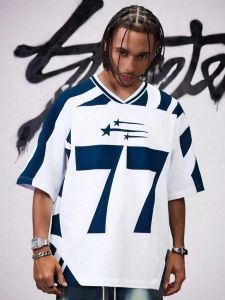 26 Men Number Football Jersey motorcycle T-Shirt Loose Quick Drying Short Sleeved Fashionable Hip-Hop Street Dance Clothing Tops