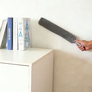 ไม้ปัดฝุ่นไมโครไฟเบอร์ ปรับขนาดได้ 1.56 เมตร microfiber duster ไม้กวาดหยากไย่ งอตัวได้ ที่ปัดฝุ่น ซักได้
