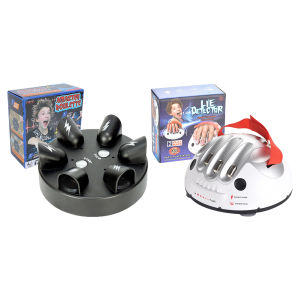 Welcomehome Electric Shock Finger Lie Detector Tabletop Miniature Shock Trick Game Battery Powered Multiperson Safety Voltage for Amily Holiday Gifts