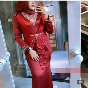 Dress kondangan / Dress Lebaran 2025 full payet by Istyrumahjahit