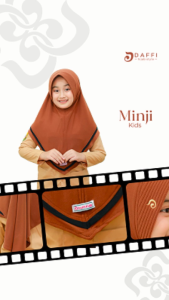 MINJI KIDS SERIES DAFFI HIJAB - Jilbab Instan Anak Kids Sekolah Jersey Ped Premium untuk Anak SD MI Usia Mulai 7 Tahun