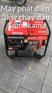 Máy phát điện dự phòng sumokama 3kw chạy dầu tại Hải Phòng