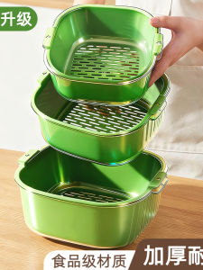 Bộ Đồ Ăn Trưa Bằng Nhựa Dày Hai Lớp Cho Phòng Khách Nhà Bếp Rau Quả Rổ Lọc Nước Bồn Rửa Chén Bát Đựng Trái Cây Bộ Đồ Ăn Trưa
