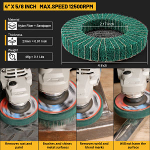 Si Fang | 1/3/5pcs 4inch Nylon Fiber Flap Polishing Wheel Disc Abrasive Grinding Disc Metal Wood Rotating Grinding Wheel For Angle Grinder