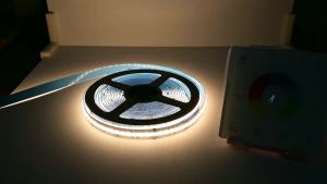 5M 10M 20M COB RGB+CCT LED Strip 24V Flexible Dimmable Room Ceiling Cabinet Liner Light Decor 2.4G RF Touch Panel Remote Control