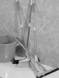J MALL SUS304 Stainless Steel 1 Hook 1 Clip Mop Broom Wall Holder Hook Steel Hanger Steel Coat Hook (Colour cannot choose)
