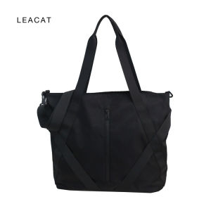 Leacat กระเป๋าคาดลำตัวแบบทันสมัย ​​กระเป๋าใส่ของสำหรับพักผ่อน พกพาสะดวก ความจุขนาดใหญ่ กระเป๋าสะพายไหล่ กระเป๋าโท้ตสำหรับเล่นกีฬาสไตล์ฮิปฮอปที่ปรับแต่งได้